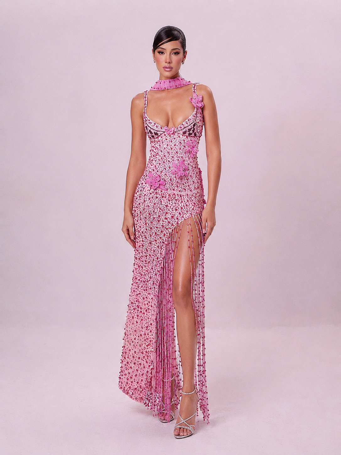 ROSETTE REVERIE CROCHET MAXI DRESS